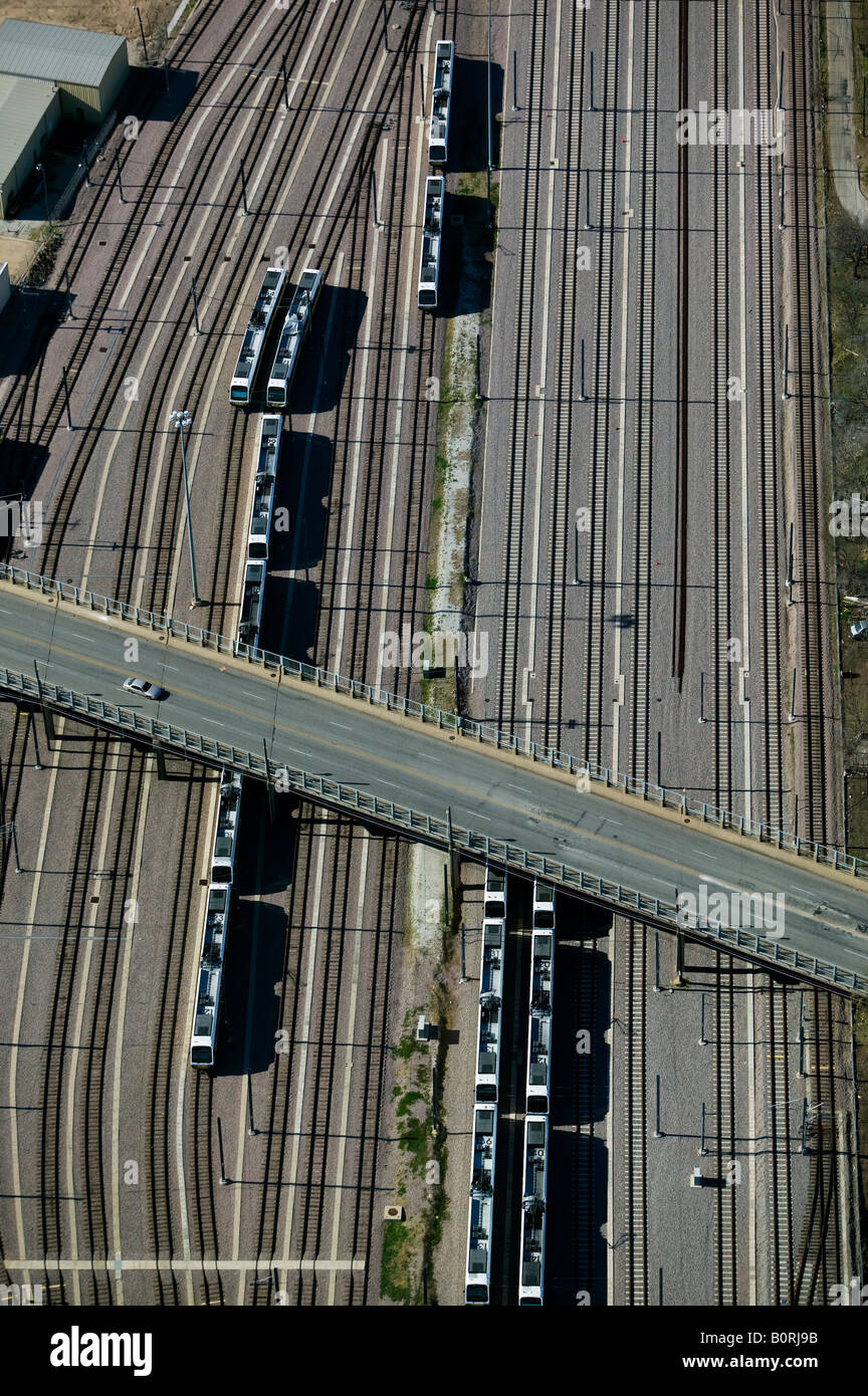 Luftaufnahmen über s-Bahn Dallas Texas Stockfoto