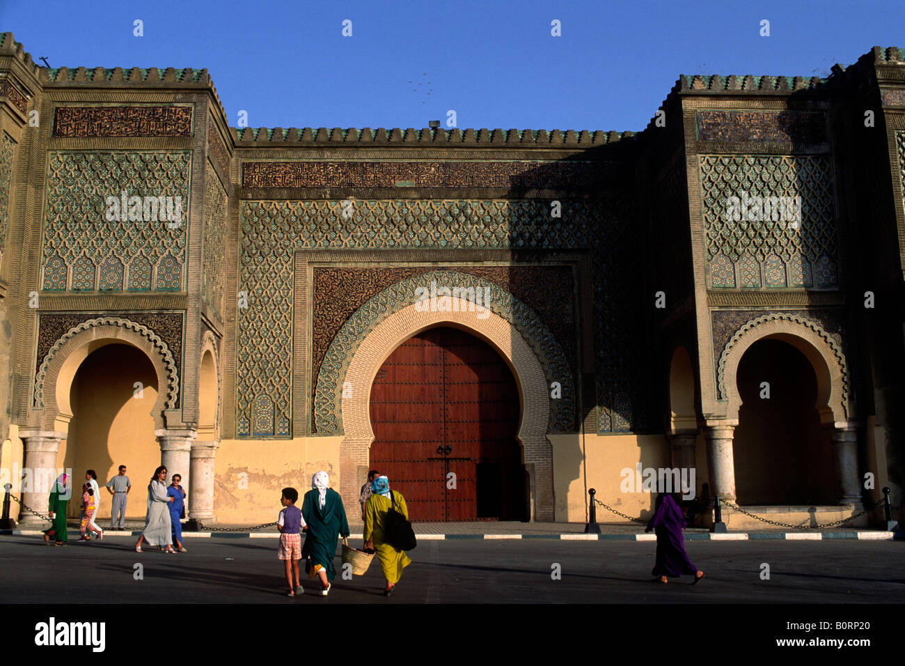 Marokko, Meknès, Bab Mansour Stockfoto