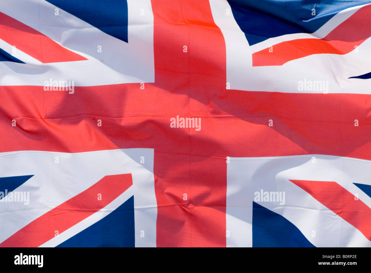 Nationalflagge von England winken im Wind Union Jack Stockfoto