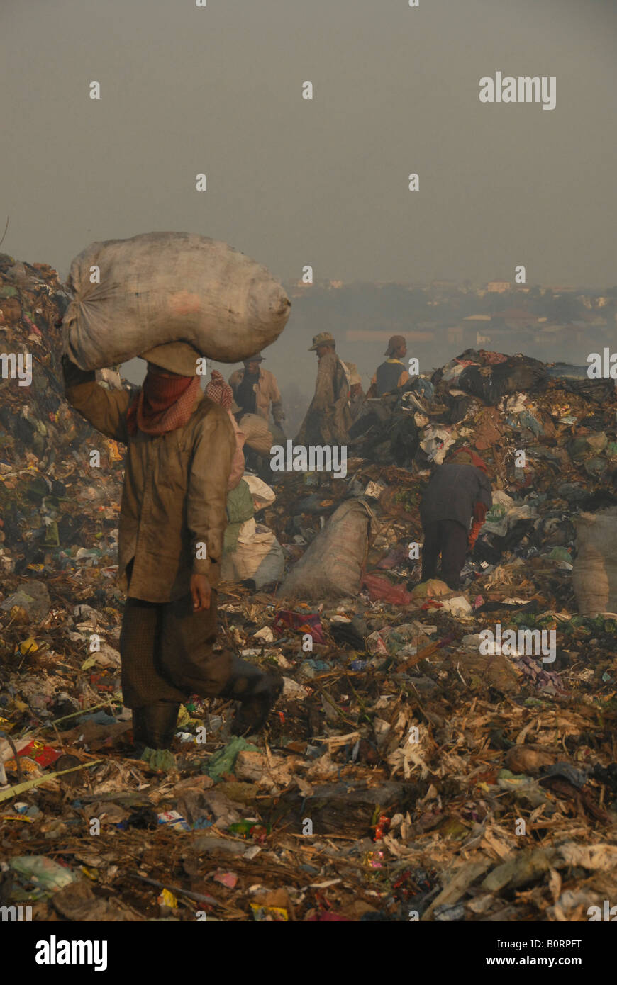 stung Meanchey Müllkippe, Phnom Penh, Kambodscha Stockfoto