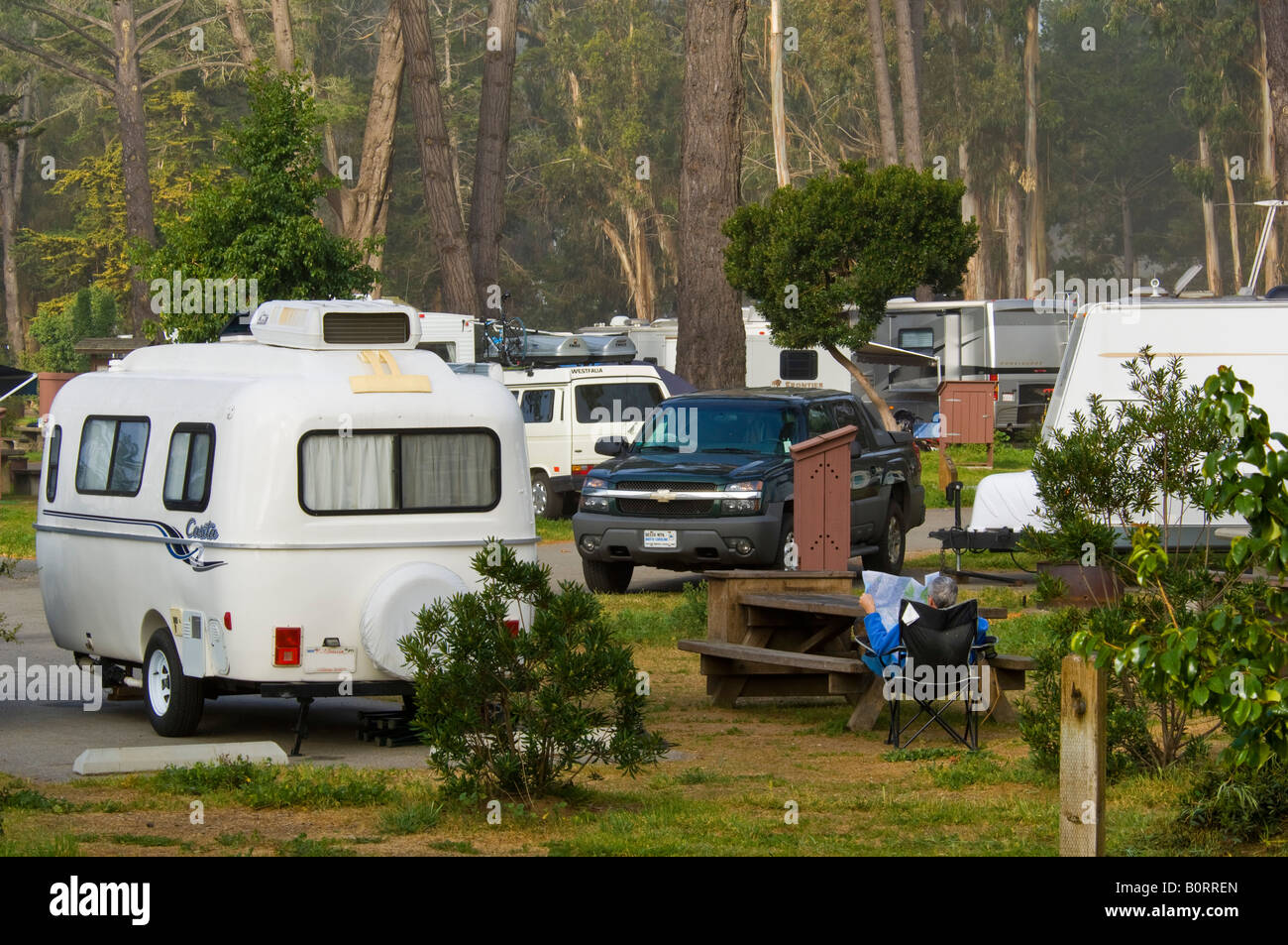 Campingplatz Und Rv Camper Am Morro Bay State Park Campground Morro Bay Kalifornien Stockfotografie Alamy