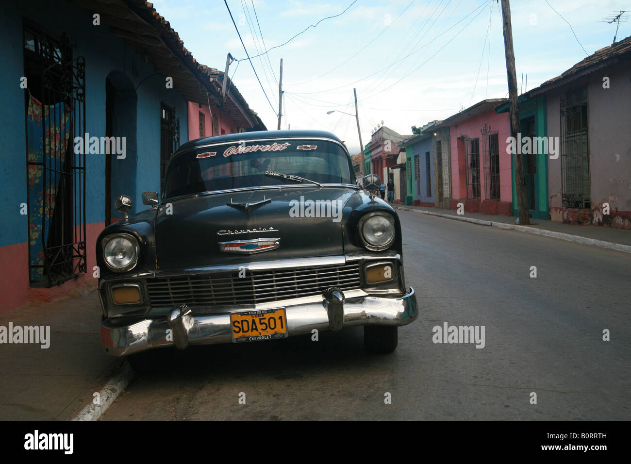 Oldtimer in den Straßen von Trinidad, Provinz Sancti Spíritus, Kuba, Lateinamerika Stockfoto