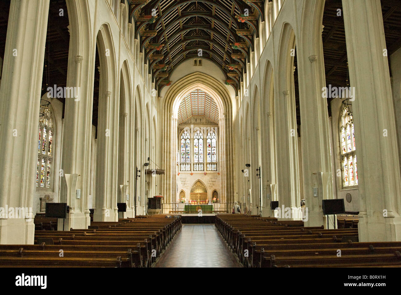 Innenraum der St. James / St Edmunsbury Cathedral in Bury St Edmunds, Suffolk, UK Stockfoto