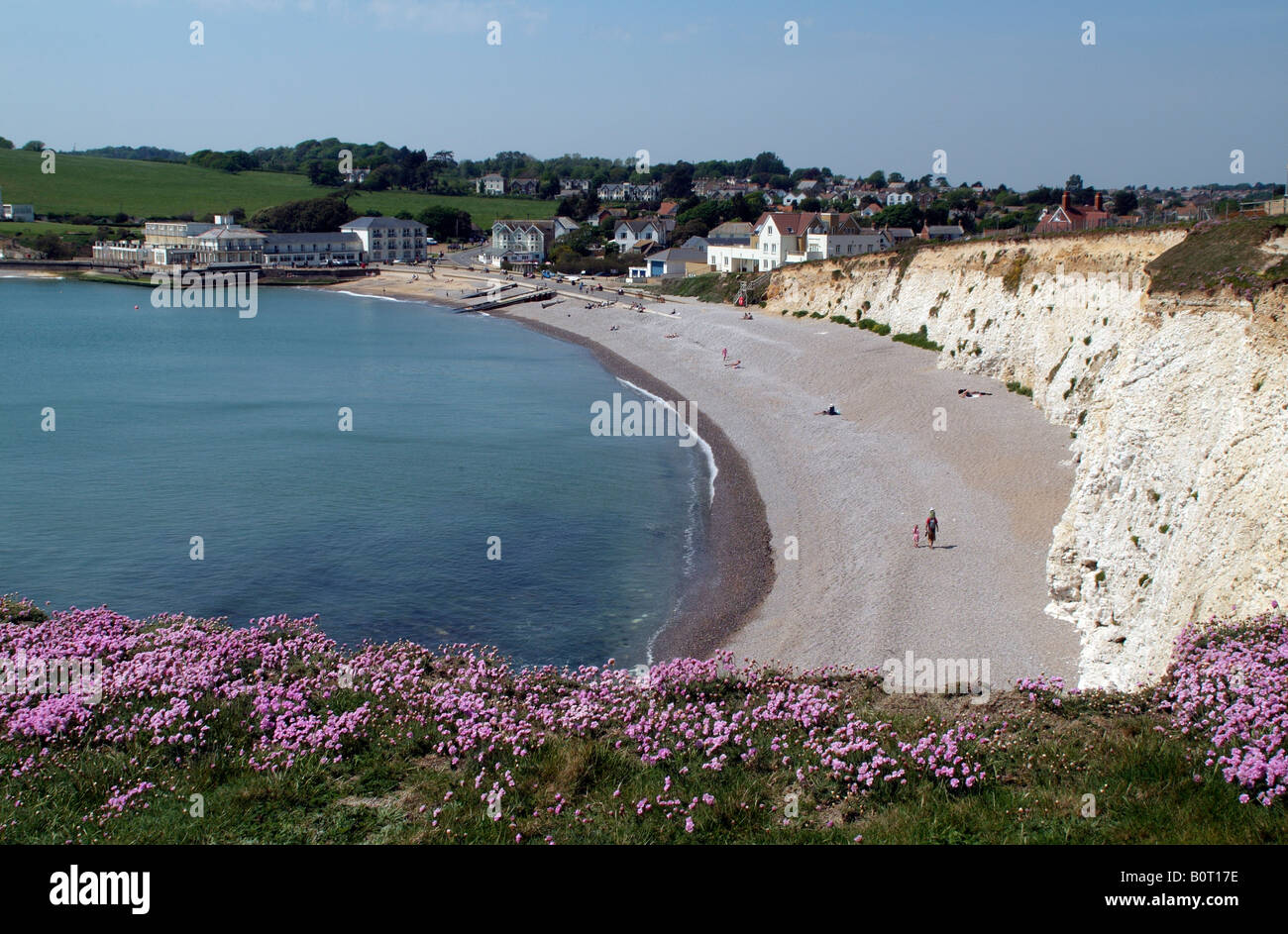 Freshwater Bay befindet sich auf der Südseite der Insel Isle Of Wight England UK Stockfoto