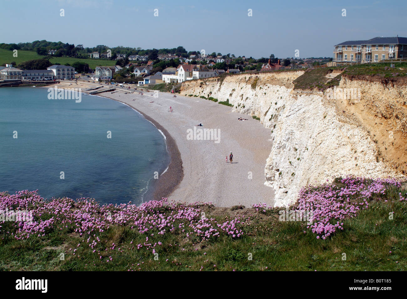 Freshwater Bay befindet sich auf der Südseite der Insel Isle Of Wight England UK Stockfoto