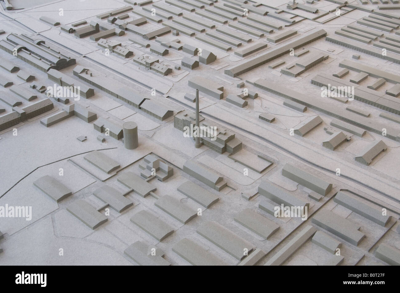 Modell der Kaserne des Konzentrationslagers DachauKonzentrationslager (KZ), Bayern, Deutschland Stockfoto