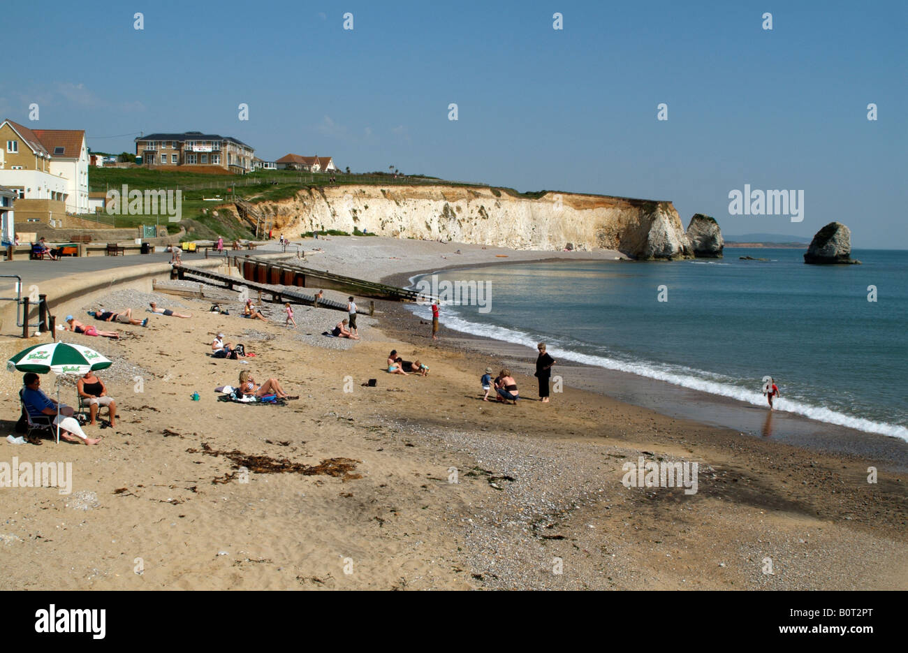Freshwater Bay befindet sich auf der Südseite der Insel Isle Of Wight England UK Stockfoto