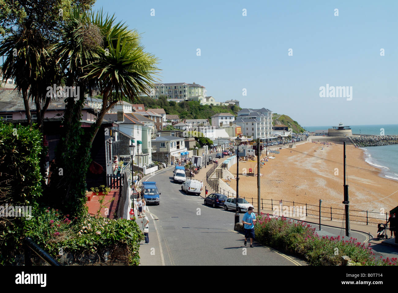 Ventnor Strand und hat Meer Isle Of Wight, England Stockfoto