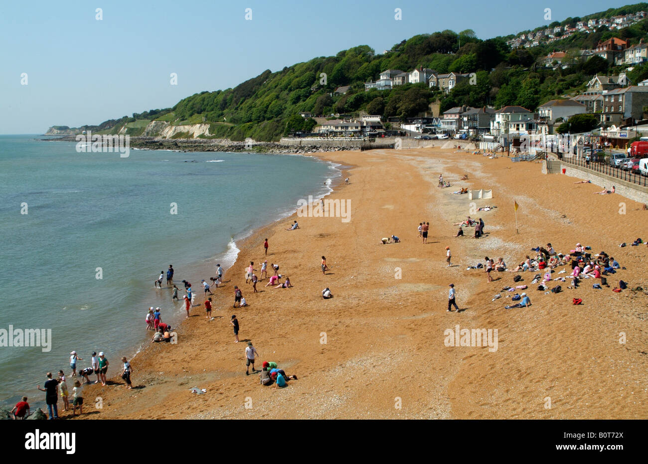 Ventnor Strand und hat Meer Isle Of Wight, England Stockfoto