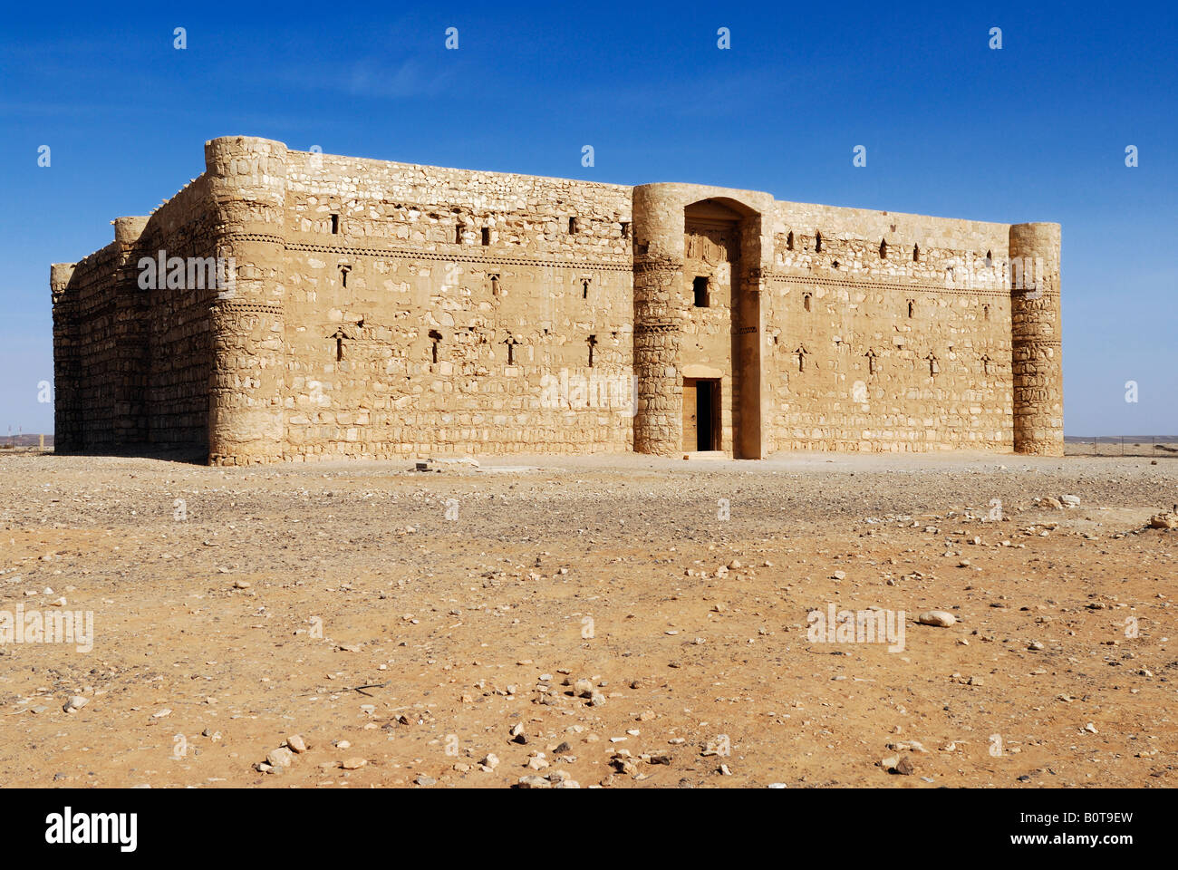 Wüste Burg Qasr al Kharanah Jordan Arabia Stockfoto