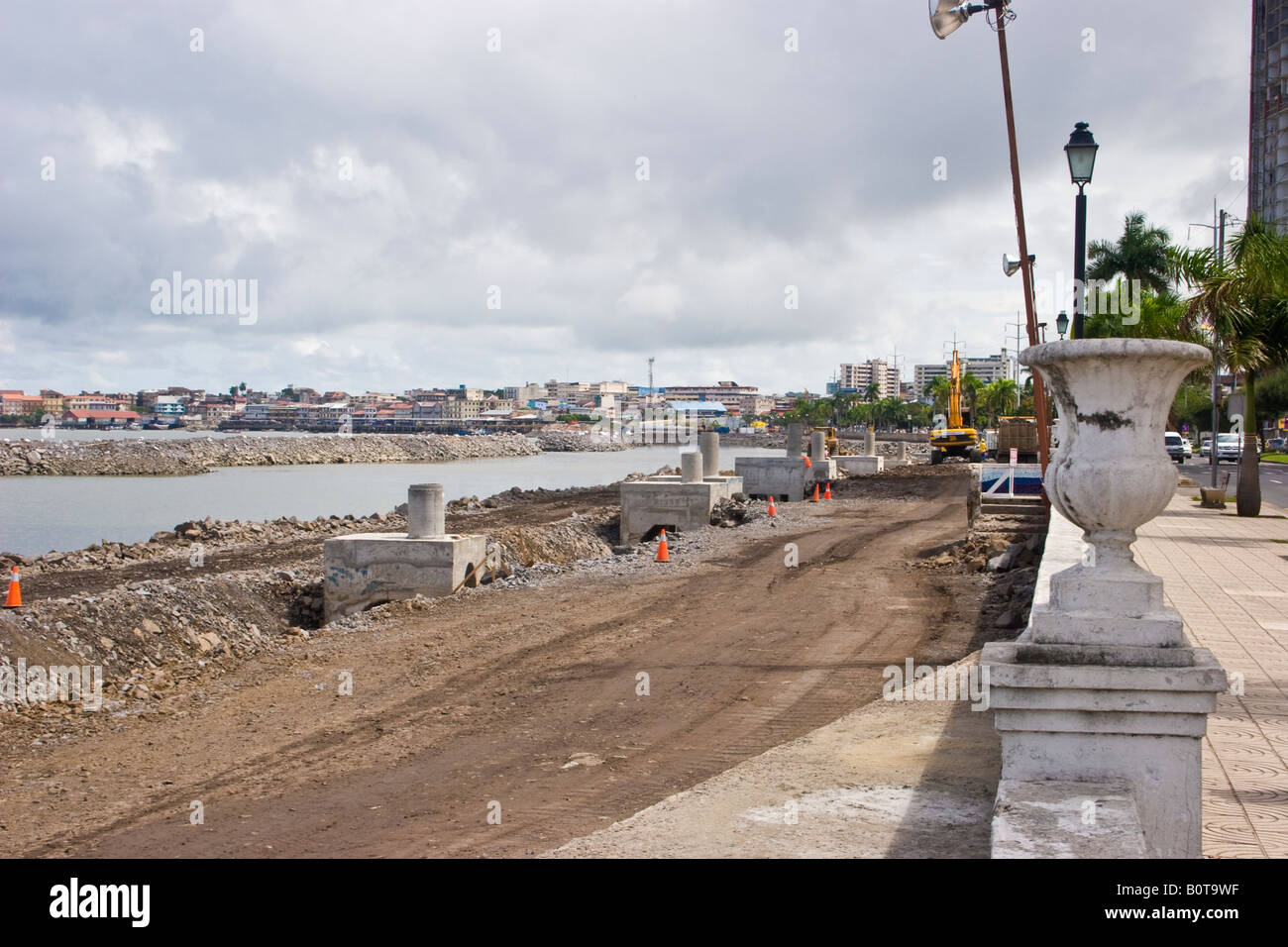 Proyecto Cinta Costera. Küsten Beltway Projekt, Balboa Boulevard, Panama City, Republik von Panama Stockfoto