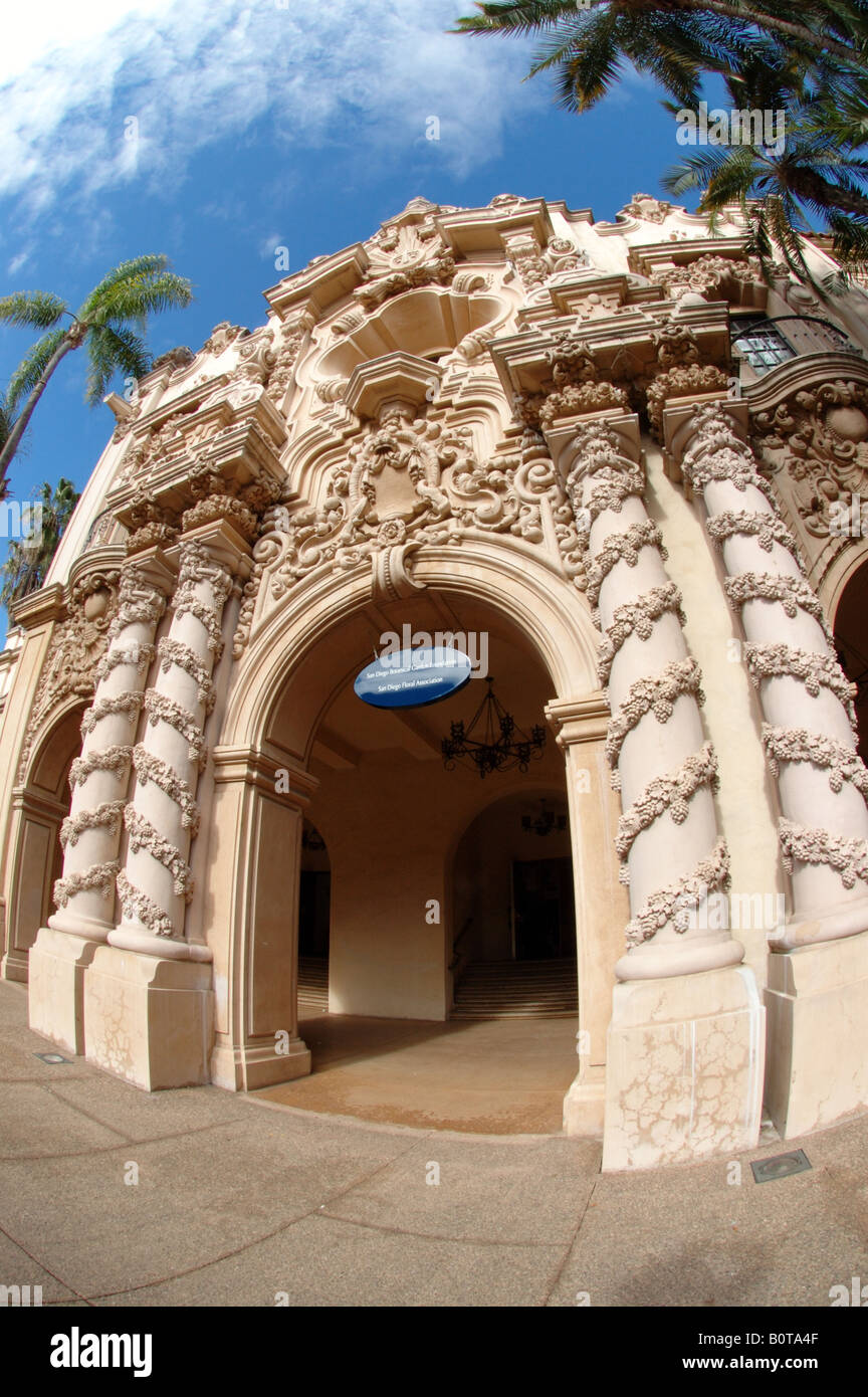 Spanisch-Renaissance-Stil Gebäude im Balboa Park, San Diego, CA, USA. Stockfoto