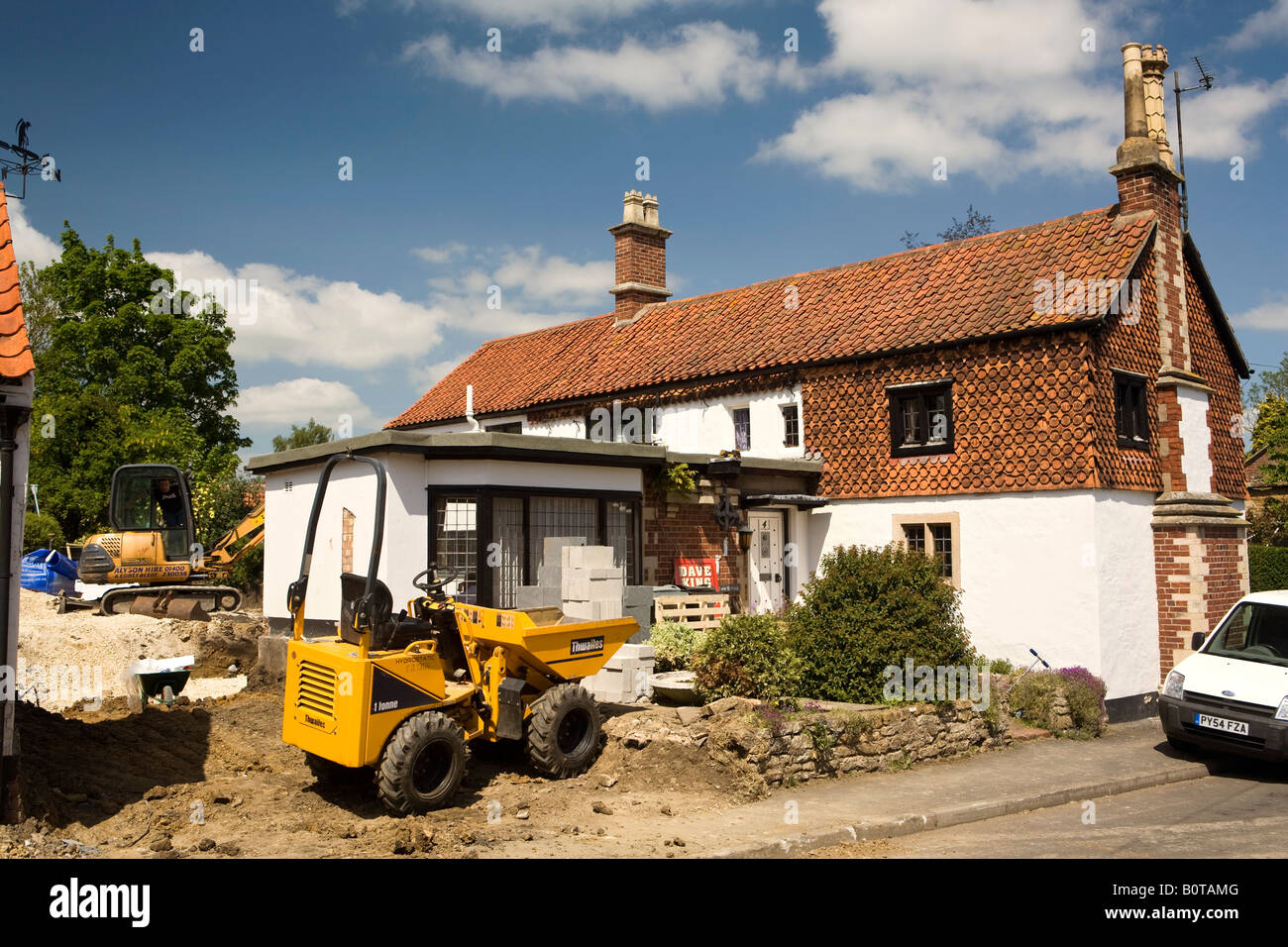 UK England Lincolnshire Harlaxton Church Street Charakter Eigentum Haus ausgebaut Stockfoto