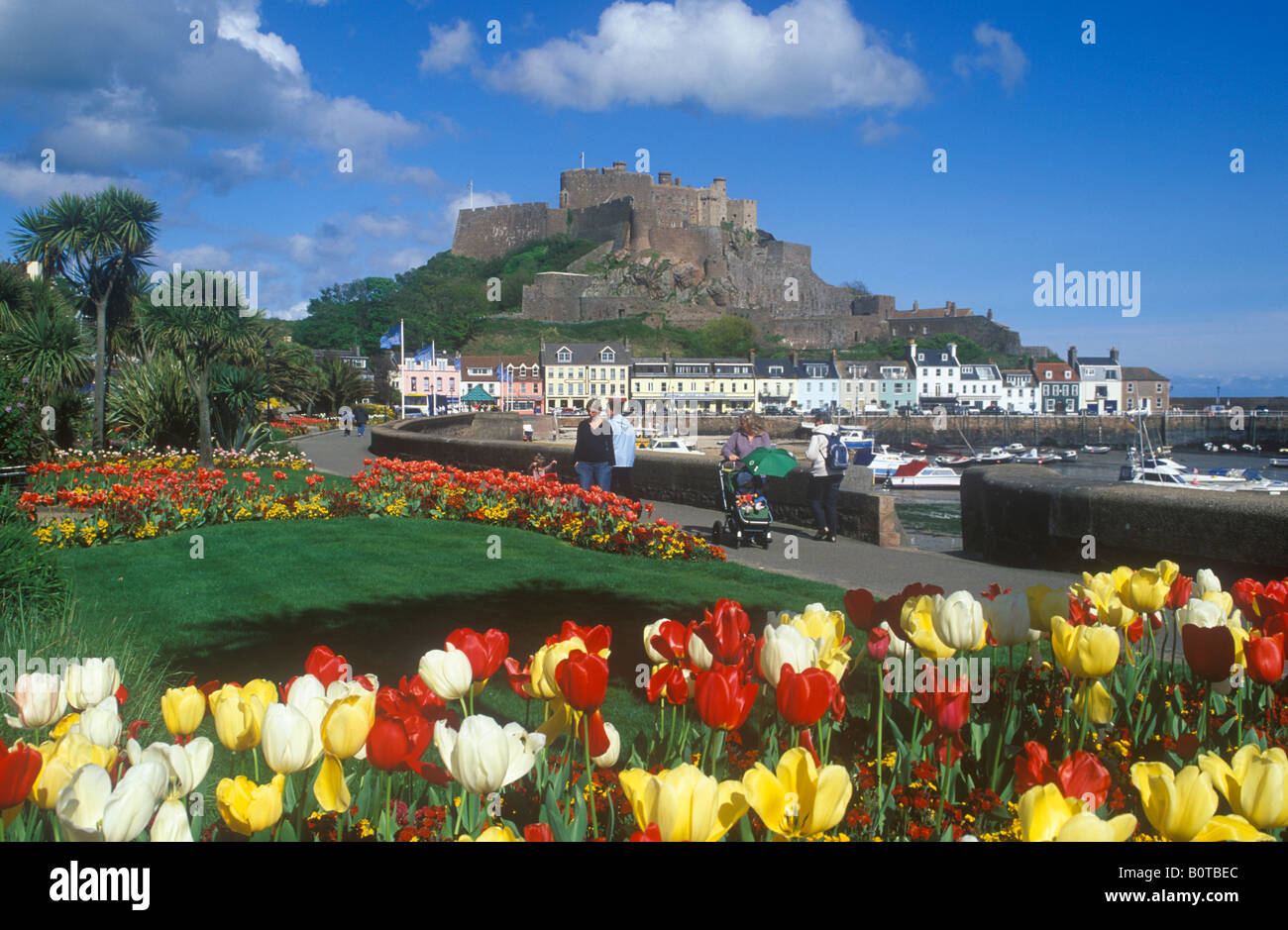 Mount Hochmuts Burg, Gorey, Jersey-Insel Stockfoto