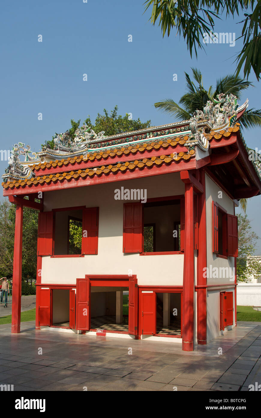 Schrein Bang Pa In Palast Ayuthaya Provinz Thailand Stockfoto