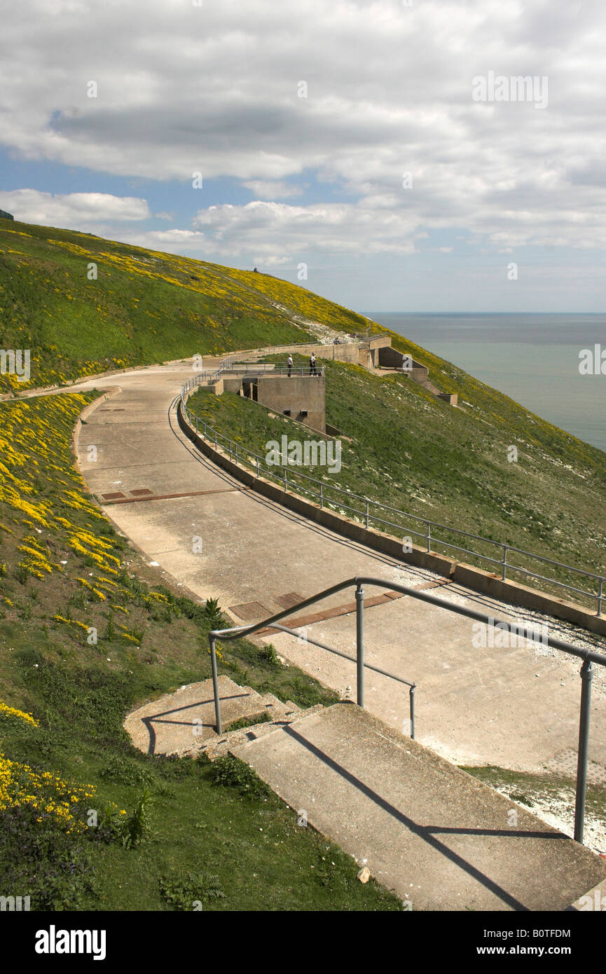 Die hohe ab Rocket Test Site, Nadeln, Isle Of Wight. Stockfoto