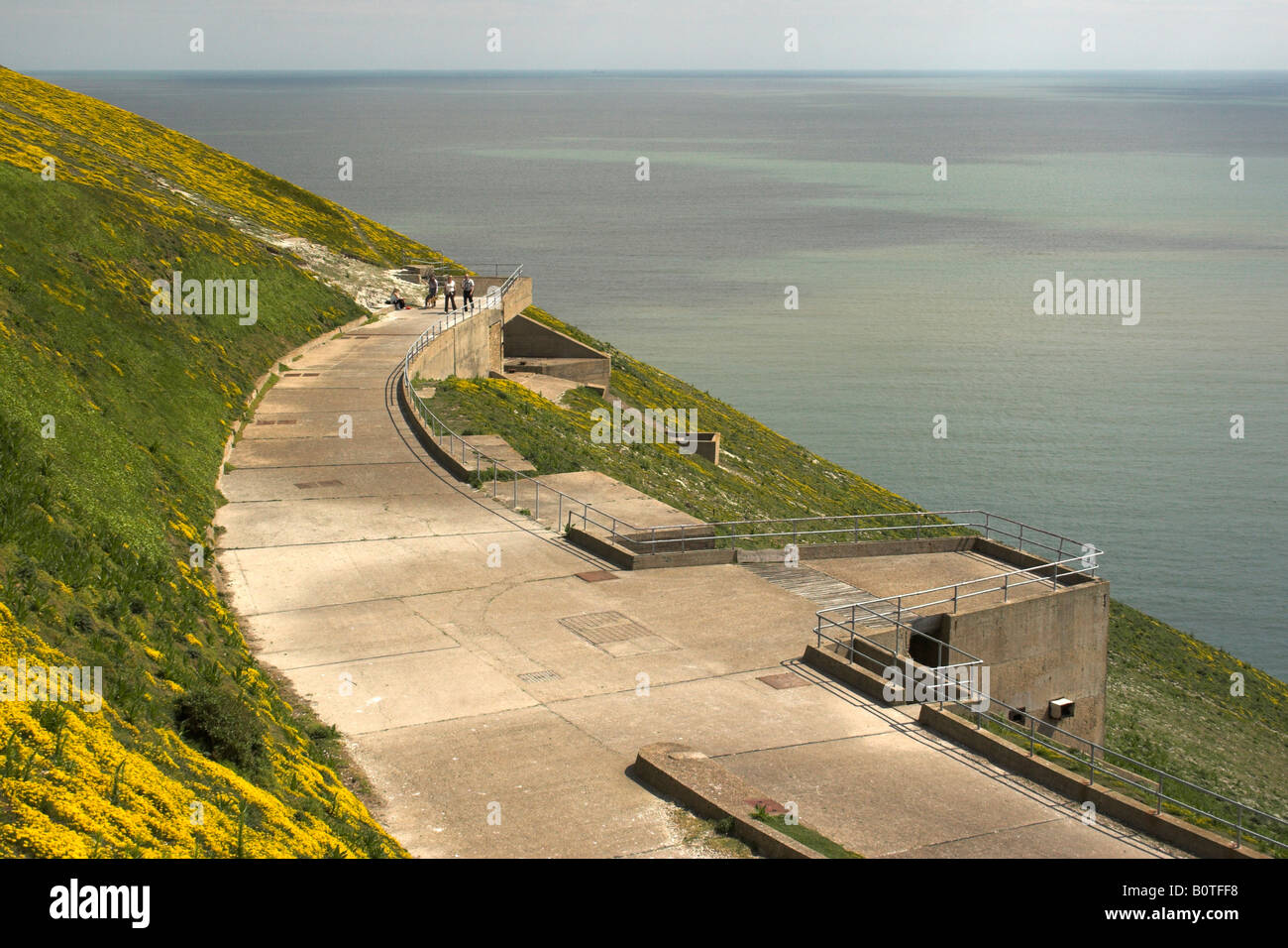 Die hohe ab Rocket Test Site, Nadeln, Isle Of Wight. Stockfoto