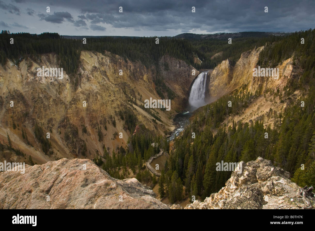 Lower Yellowstone Falls Grand Canyon des Yellowstone-Nationalpark Yellowstone-Wyoming Stockfoto