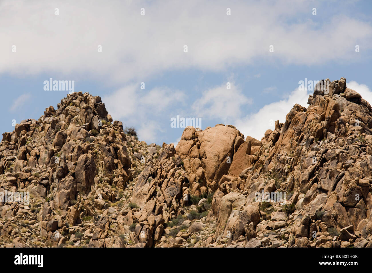 Joshua Baum Wolken Blau Himmel Desert National Park Bergen Scenic Palm Springs Coachella Valley in Kalifornien Stockfoto