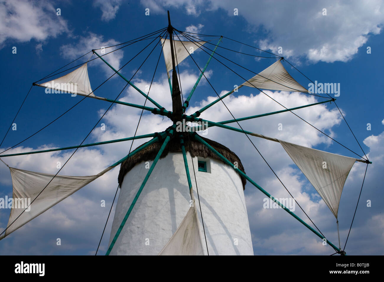 Griechenland Windmühlen von Mykonos Ägäischen Meer Windmühle aus Mykonos Internationales Wind-Und Wassermühlenmuseum Gifhorn Deutschland Stockfoto