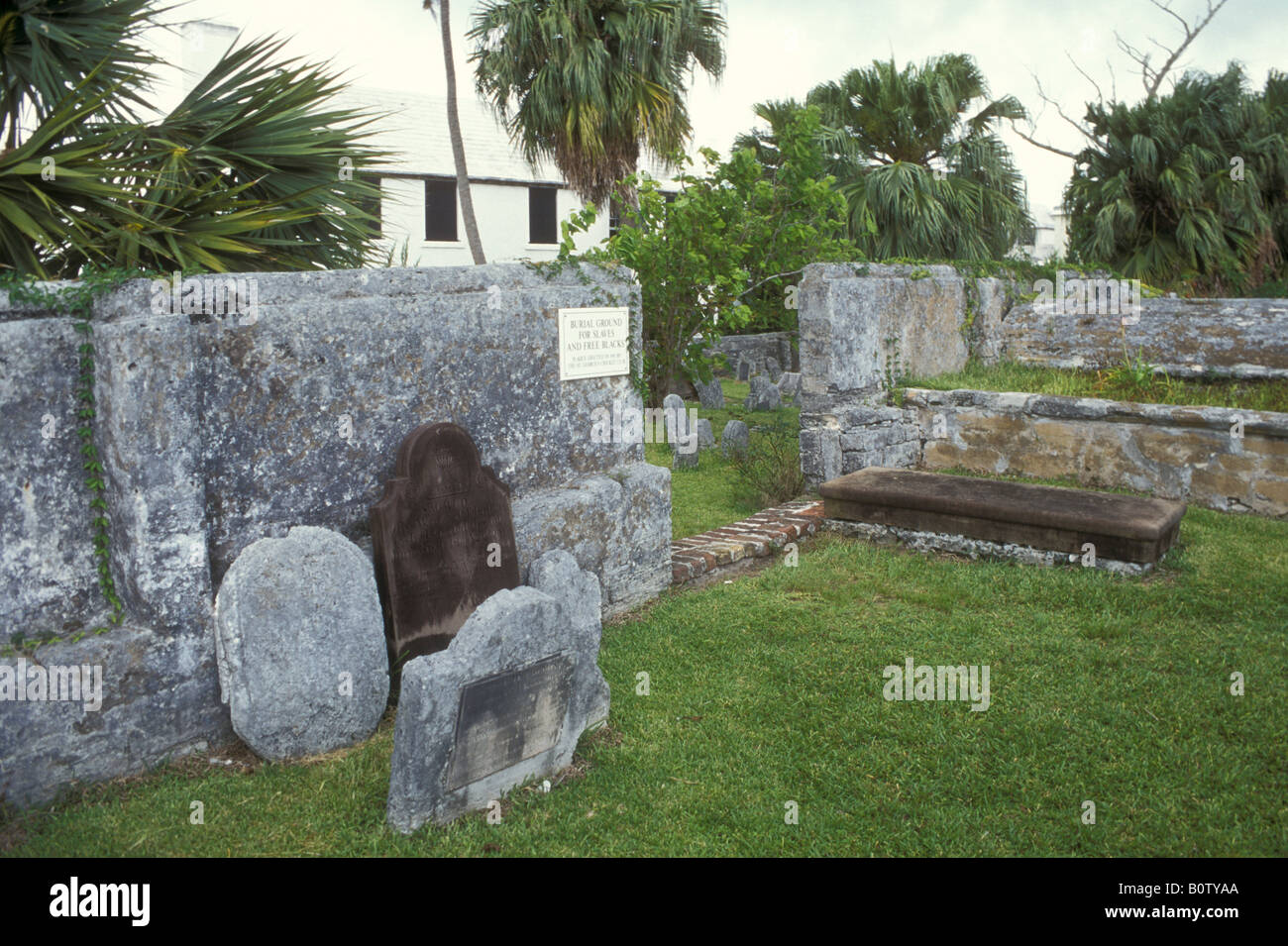 St.-Petri Friedhof für Sklaven und freie schwarze, St. George, Bermuda Stockfoto