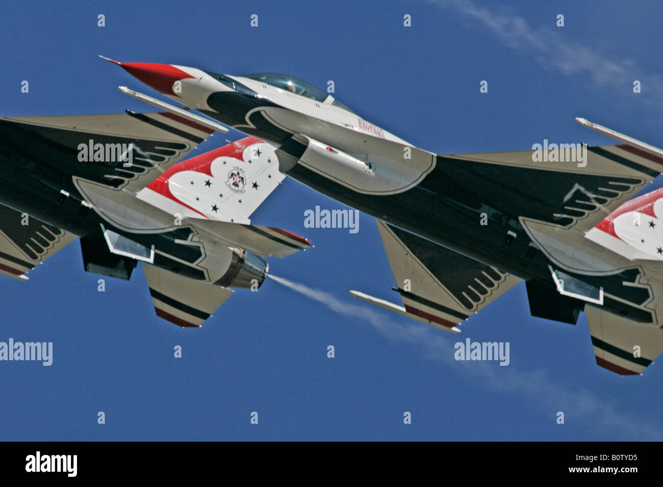 USAF Thunderbirds Air Demonstration Geschwader f-16, McChord AFB, Tacoma, Washington Stockfoto