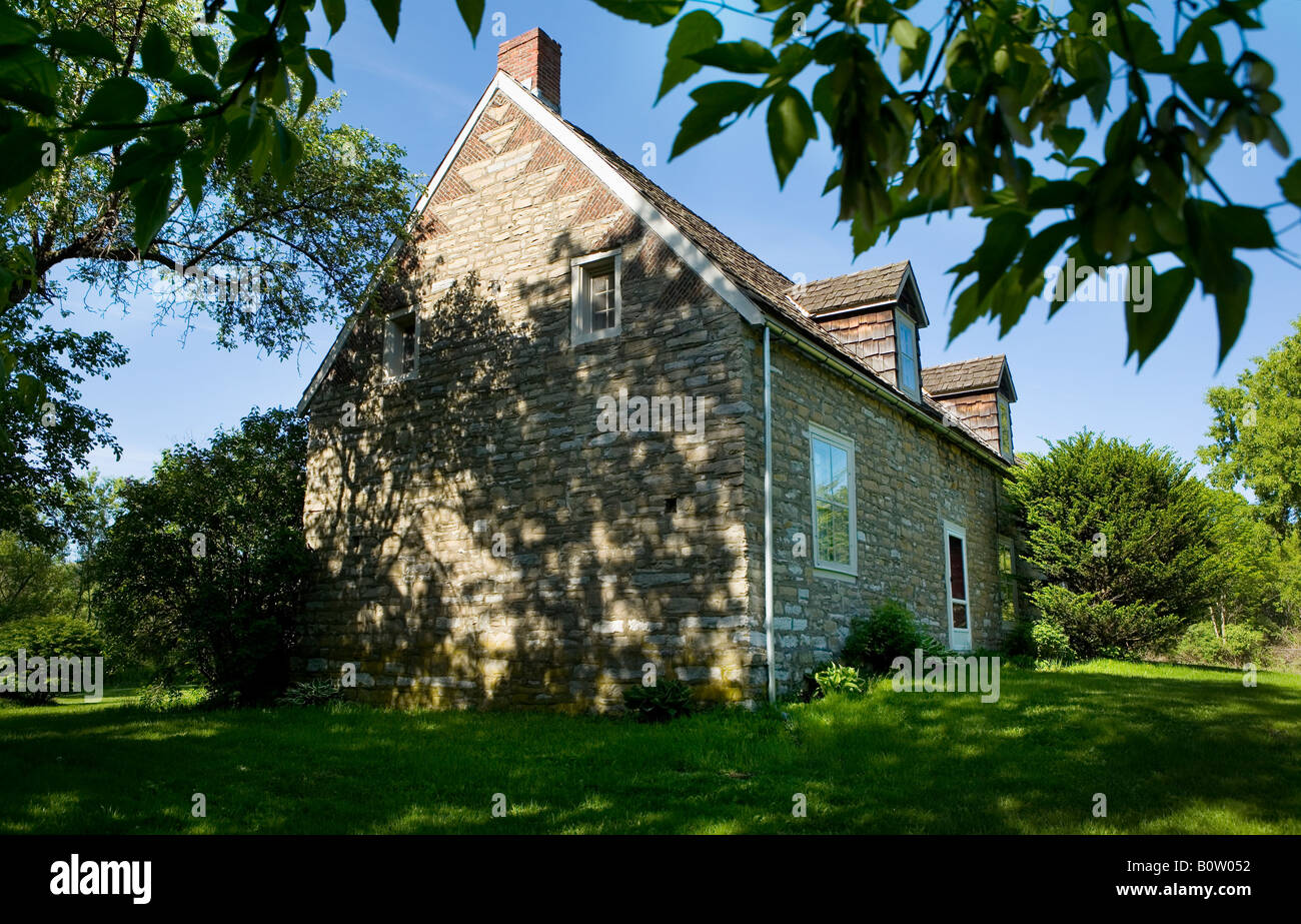 Fort Frey wurde Frey Haus Palatin Brücke Mohawk Valley New York aka 1739 aus Kalkstein gebaut. Stockfoto