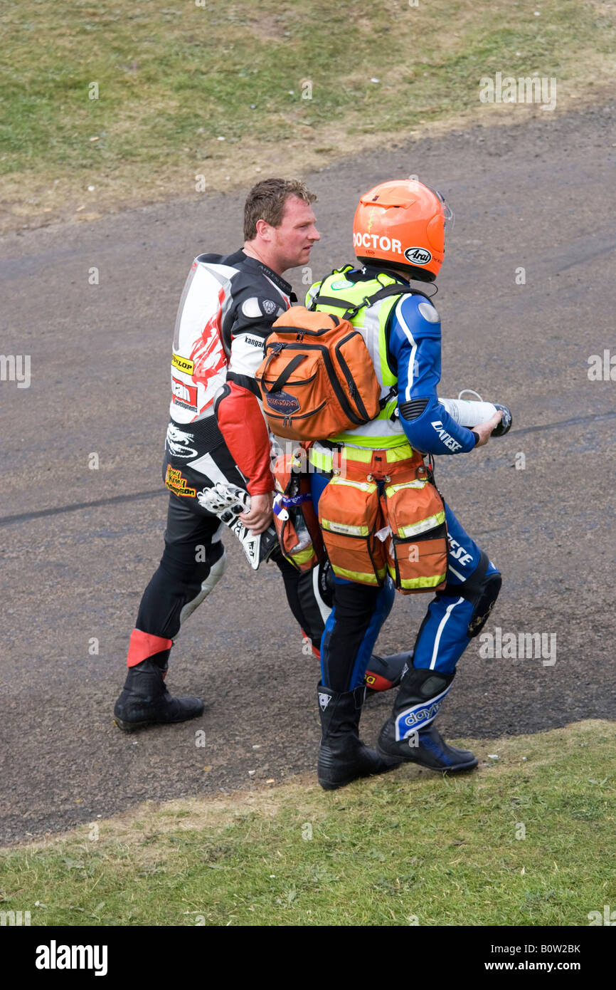 Arzt mit Reiter North West 200 Northern Ireland Stockfoto