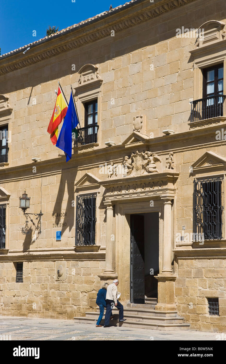 Ubeda Jaen Provinz Spanien dekorative Tür Casa del Deán Ortega jetzt nationale Parador Stockfoto