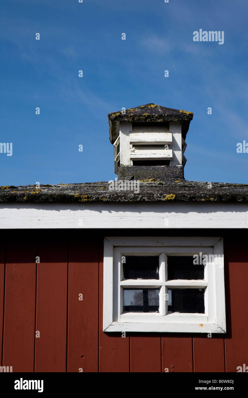 Rotes Holzhaus, Egernsund, Dänemark Stockfoto