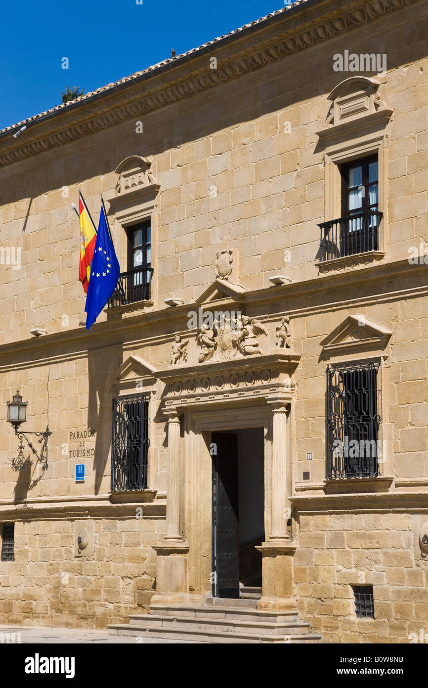 Ubeda Jaen Provinz Spanien dekorative Tür Casa del Deán Ortega jetzt nationale Parador Stockfoto