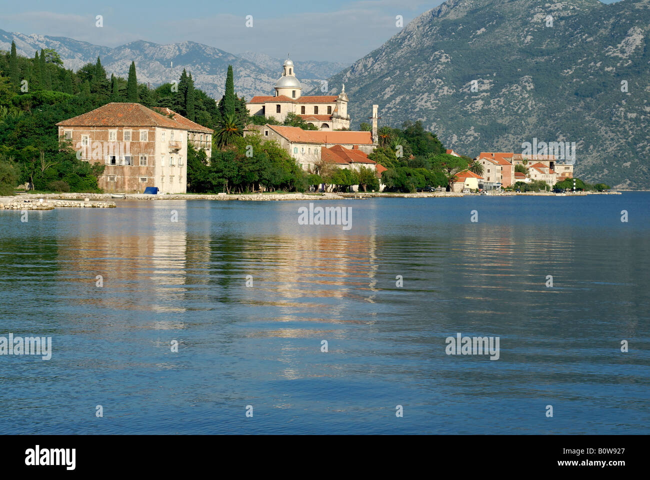 Prcanj Dorf, UNESCO-Welt Heriage Website Golf von Kotor, Montenegro, Crna Gora, Balkan Stockfoto