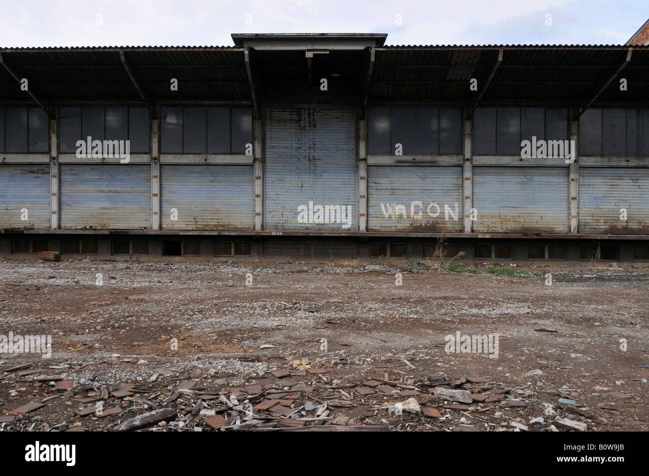 Alte industrielle Wagen viel Stockfoto