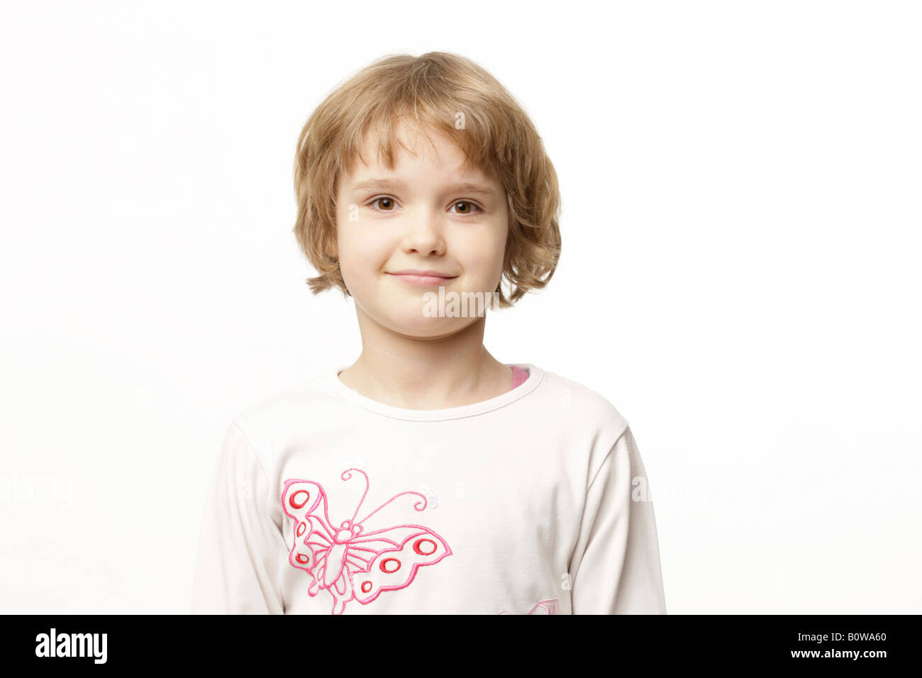 Porträt, 8 jährige Mädchen Stockfoto