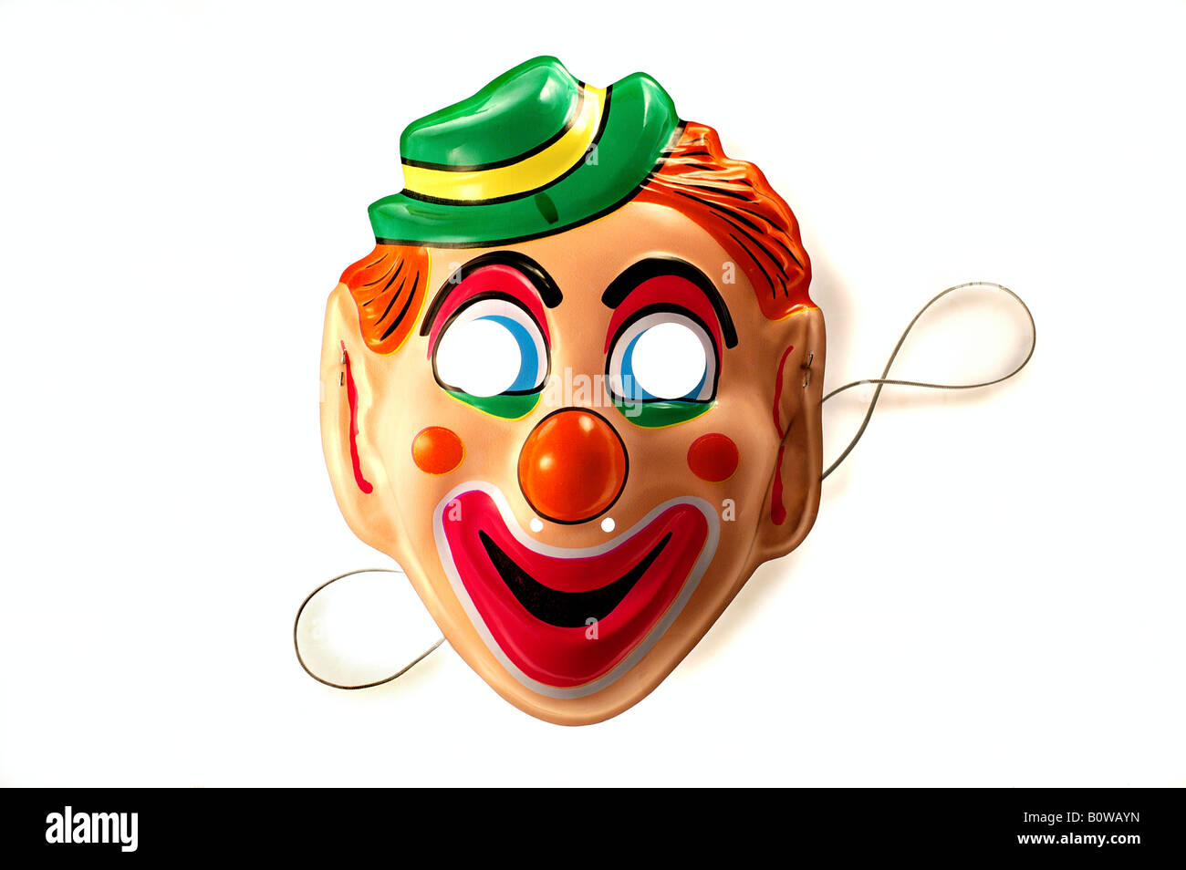 Clownsmaske mit einem Gummiband Stockfoto