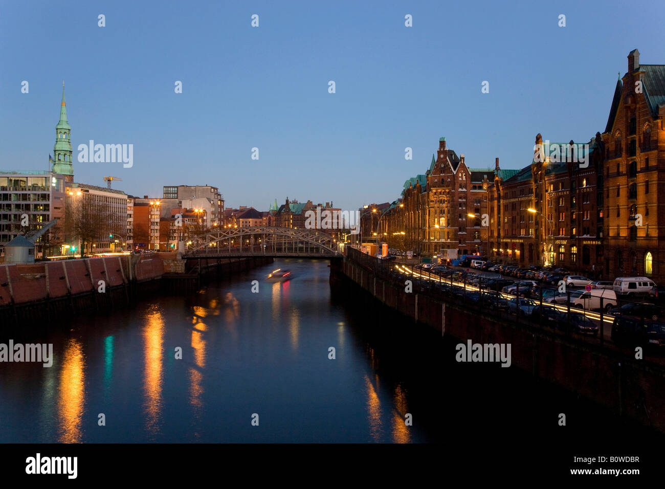 Alte Speicher, alten Speicher, Flotte in der Speicherstadt, Ziegel-Architektur aus Stein, Hamburg, Deutschland, Europa Stockfoto