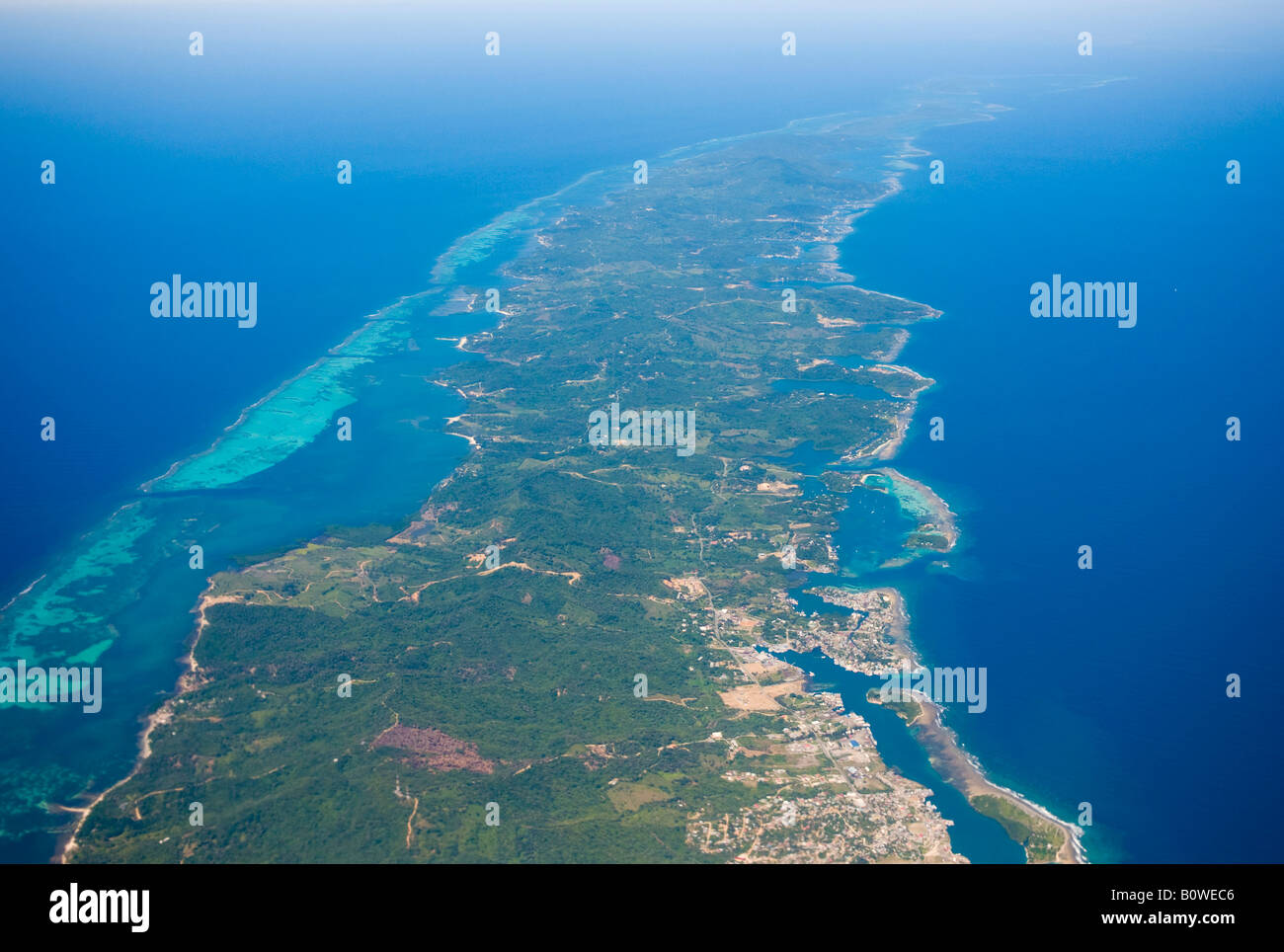 Östlichen Teil von Roatan, französischen Hafen, Honduras, Karibik Stockfoto