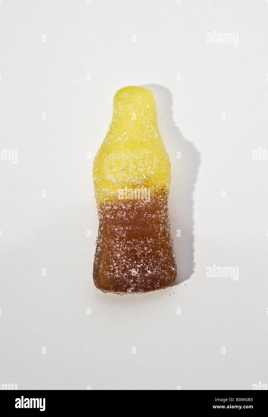süße Gummibärchen Zahn Karies Coca-cola Glas Zucker Stockfoto