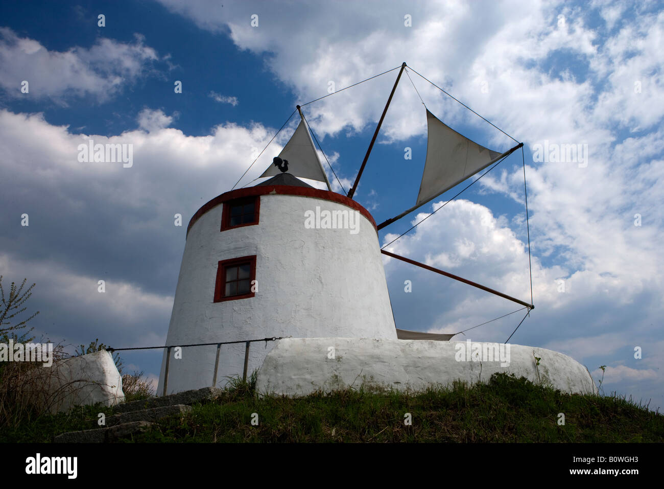 Griechenland Windmühlen von Mykonos Ägäischen Meer Windmühle aus Mykonos Internationales Wind-Und Wassermühlenmuseum Gifhorn Deutschland Stockfoto