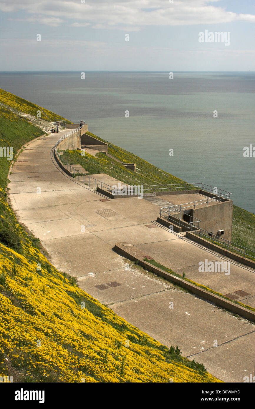 Die hohe ab Rocket Test Site, Nadeln, Isle Of Wight. Stockfoto