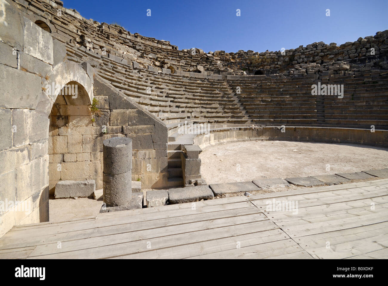 Römisches Theater Ruinen von Umm Qays römische Stadt Jordan Arabia Stockfoto