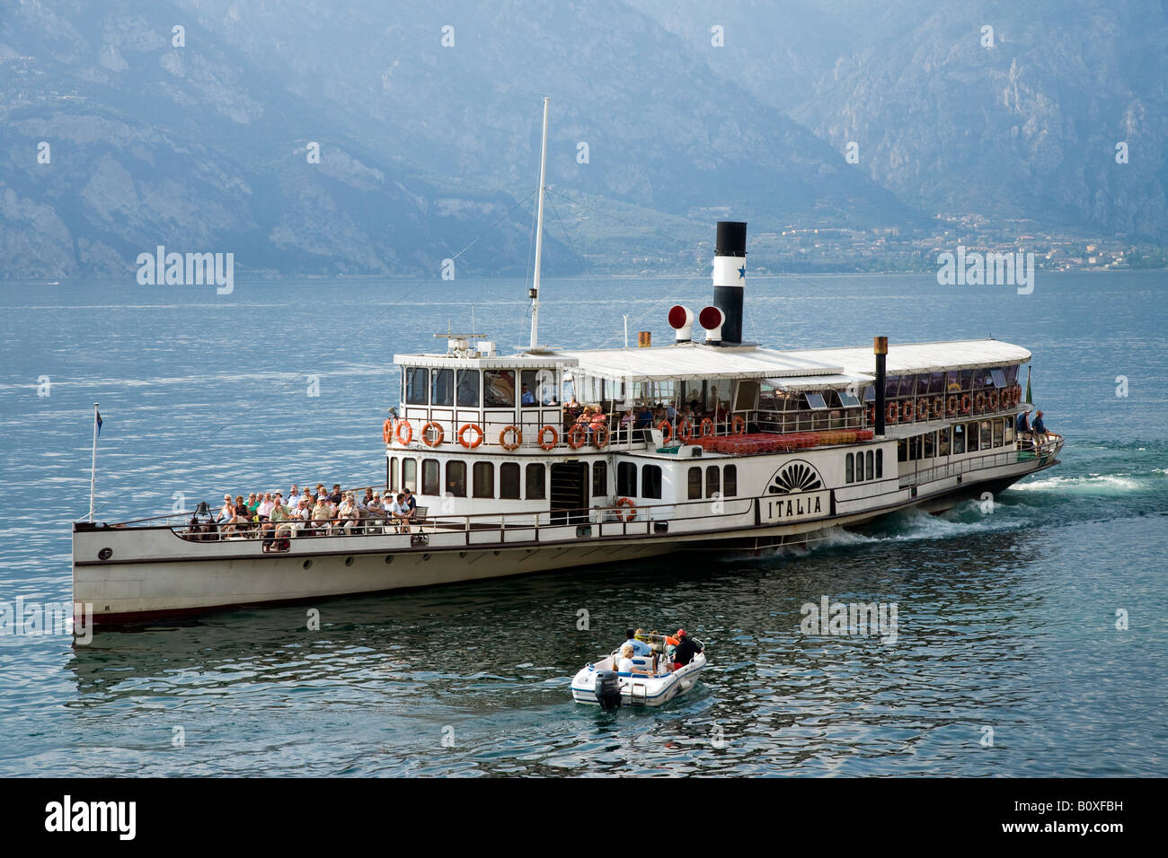 Carte Postale Vintage - Passagierschiff Italia Sur Le Lac De Garde, Italie