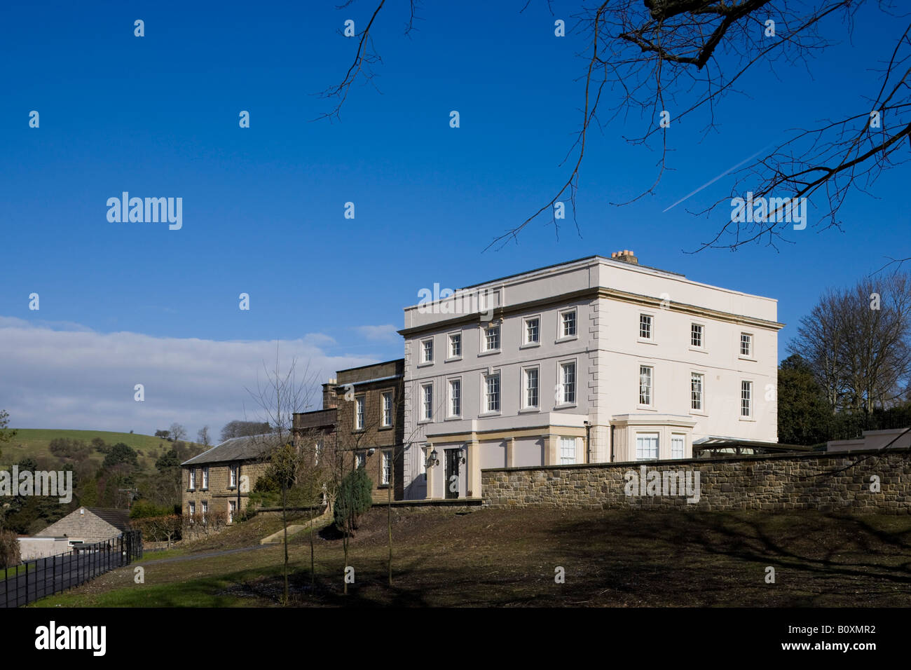 Burgberg-Häuser, Bakewell, Derbyshire, Peak District National Park. Architekt: Lathams Stockfoto