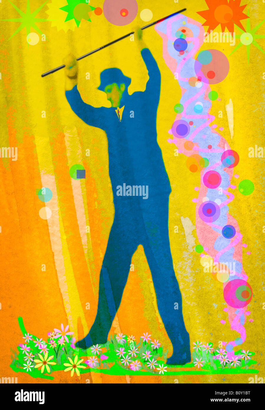 Zeichnung eines Mannes Stockfoto