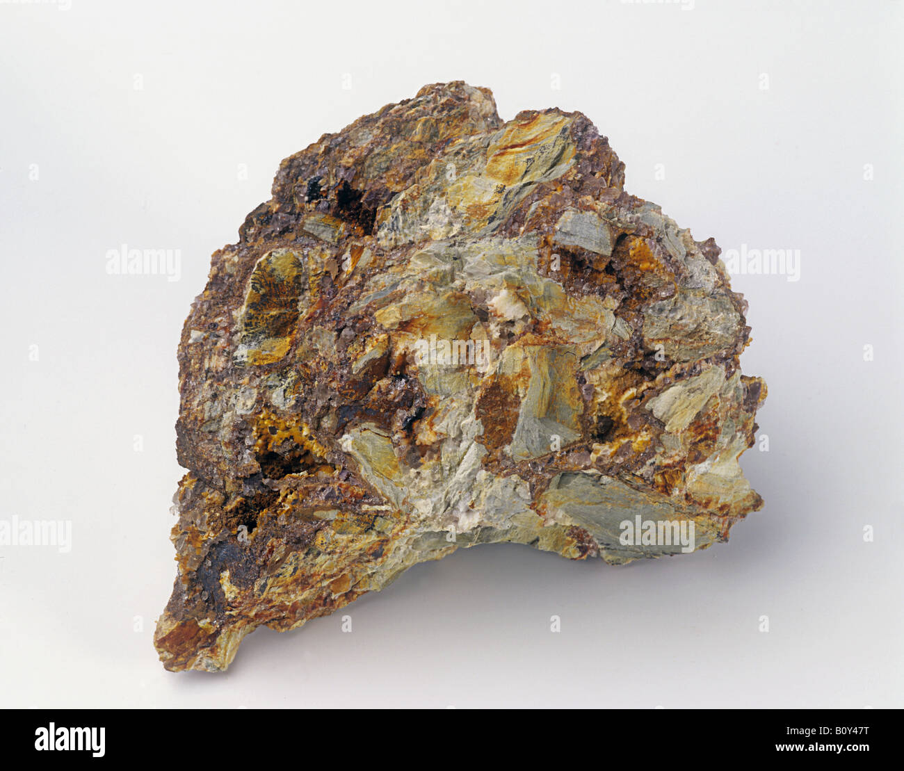 Sedimentgestein: Breccia Stockfoto