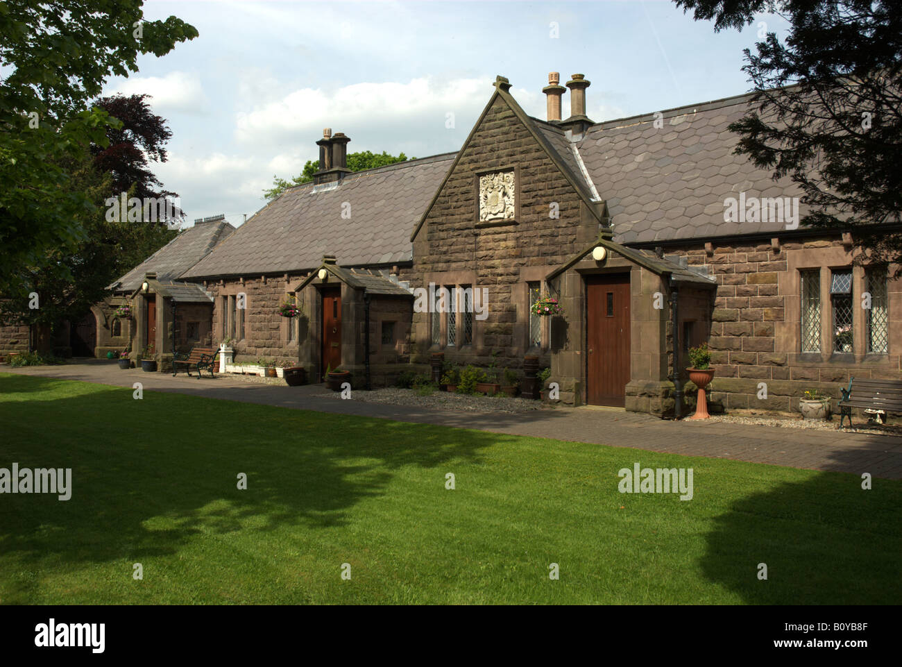 Die Almosen Häuser, Charnock Richard, Lancashire Stockfoto