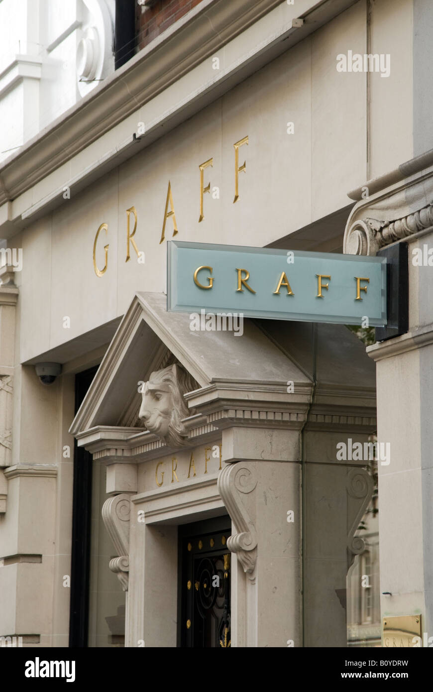 Graff-Diamant-Shop in der Sloane Street, Knightsbridge, London, England, UK Stockfoto