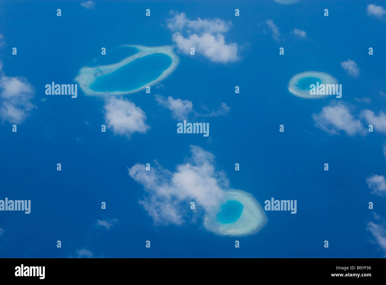 Malediven, Luftbild Stockfoto