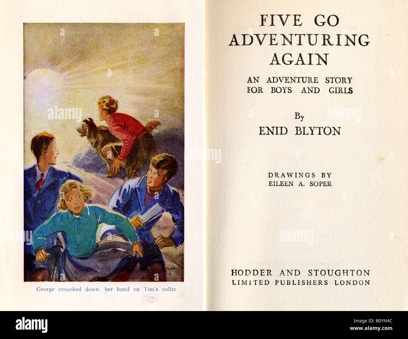 Enid Blyton verwenden die berühmten fünf Bücher, die fünf wieder für redaktionelle Abenteuer gehen nur Stockfoto