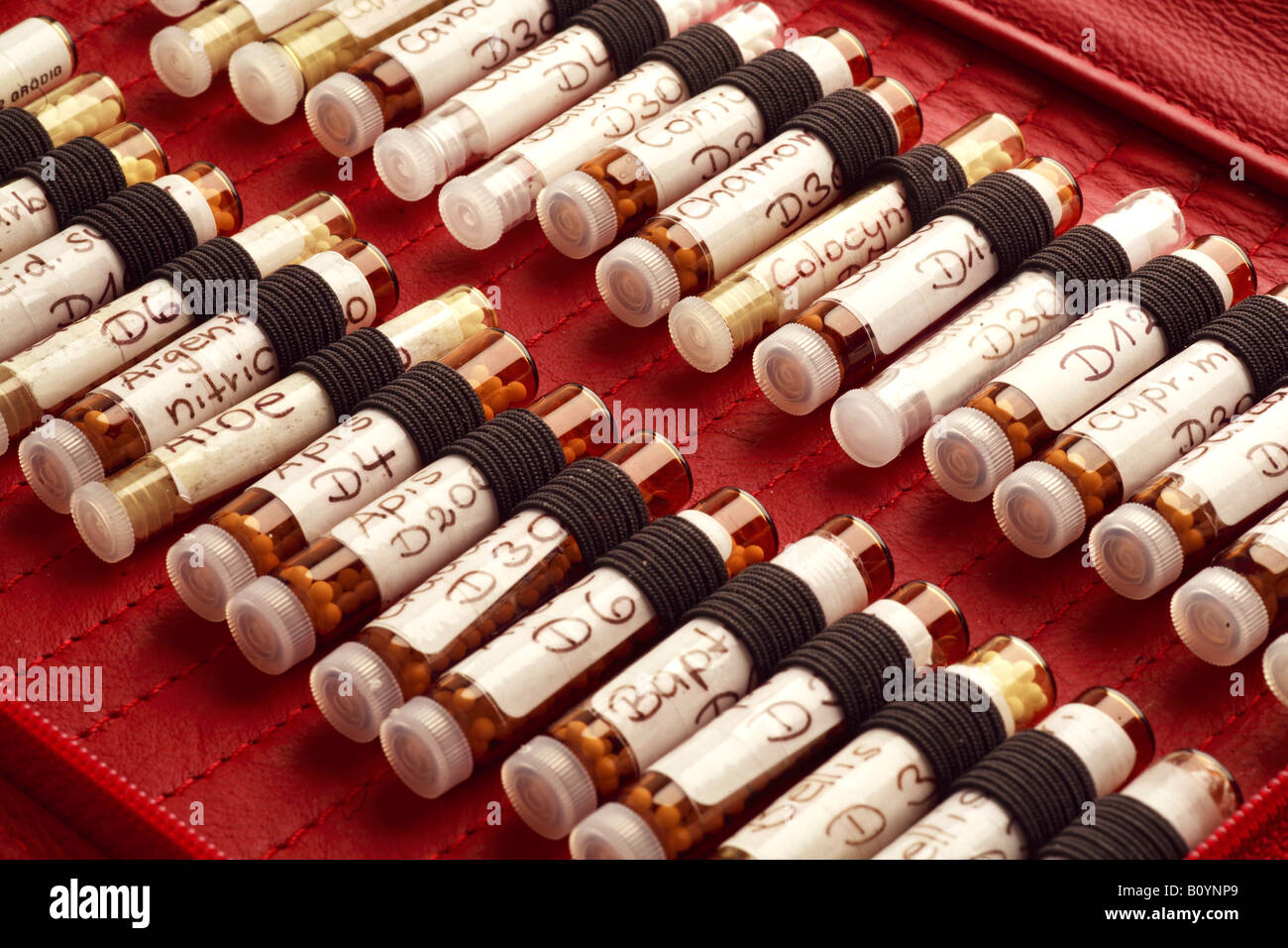 Homöopathie, Globuli, Nahaufnahme Stockfoto